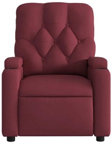 Poltrona reclinável tecido vermelho tinto