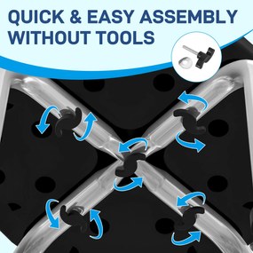 Banco de Duche em Alumínio com Altura Ajustável Antiderrapante Suporta 135 kg para Idosos e Pessoas com Mobilidade Reduzida