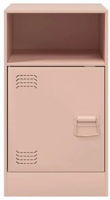 Mesas de cabeceira 2 pcs 34,5x39x62 cm aço rosa
