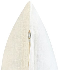 Conjunto de 2 almofadas decorativas em linho branco 50 x 50 cm MINDALA Beliani