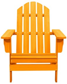 Cadeira Adirondack para jardim abeto maciço laranja