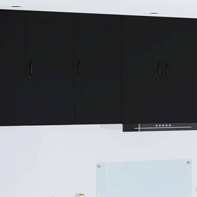 vidaXL Armário de cozinha suspenso com porta Preto 40 x 31 x 80 cm
