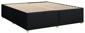 Estrutura de cama sem colchão 180x200 cm tecido preto