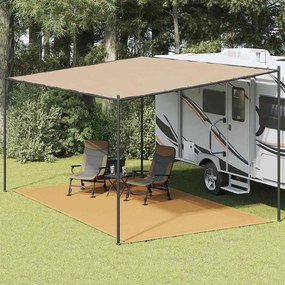 vidaXL Tapete de campismo para tenda 300x500 cm PEAD areia