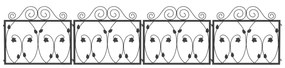 Outsunny Vedação de Jardim Exterior com 4 Painéis 57x48 cm Vedações Decorativas em Aço com Ângulo Ajustável para Pátio Terraço Preto | Aosom Portugal