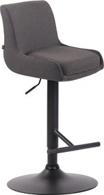 Banco de Bar Tecido cinza escuro