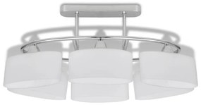 Lâmpada de teto com vidro de sombras em forma oval para 6 E14 Bulbos