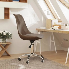 Cadeira de escritório giratória tecido cinzento-acastanhado