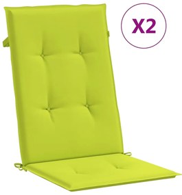Cadeiras de jardim reclináveis c/ almofadões 2 pcs teca maciça