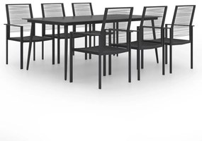 vidaXL 7 pcs conjunto de jantar para jardim