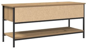 Estante de TV vidaXL Carvalho Artisan 100x35x45 cm Madeira e Aço