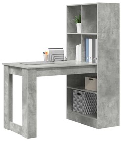Mesa com prateleira com armazenamento Cinzento 122 x 67 x 145 cm