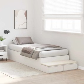 Cama de Armazenamento Branca 90x190 cm