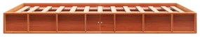 Cama sem colchão 140x190 cm pinho maciço castanho-mel
