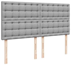Estrutura de cama otomana com colchão 180x200 cm cinzento claro