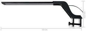 Lâmpada de aquário LED com braçadeira 35-55 cm azul e branco