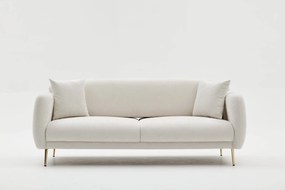 Sofá-Cama 3 Lugares Simena – Creme Dourado – 210 cm x 80 cm x 95 cm