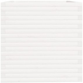 Vaso/floreira de jardim 70x70x72,5 cm pinho maciço branco