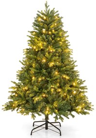 Árvore de Natal artificial 150cm com luzes LED multicoloridas brancas quentes 11 modos de iluminação Verde