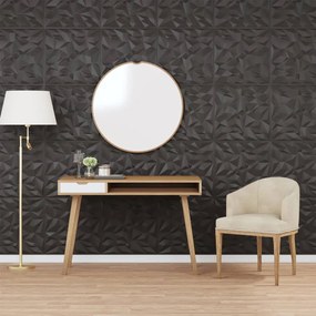 Painéis de parede 24 pcs 50x50 cm 6m² XPS ametista preto