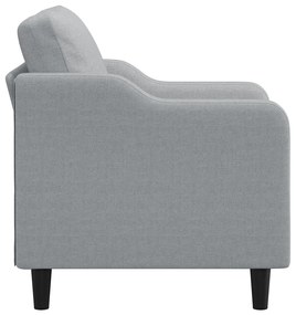 Poltrona tecido 60 cm cinzento-claro
