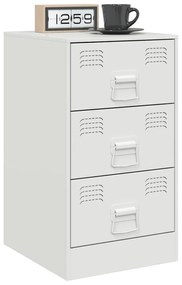 Mesa de cabeceira 34,5x39x62 cm aço branco