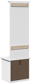 Armário corredor com ganchos BODO branco 50x40x157 cm