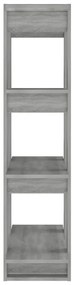 Estante/divisória 80x30x123,5 cm cor sonoma cinza