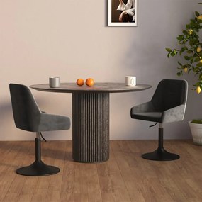 vidaXL Cadeiras de jantar giratórias 2 pcs veludo cinzento-escuro