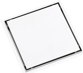 Ralo chuveiro tampa plana/inserção ladrilho 28x28 cm aço inox.