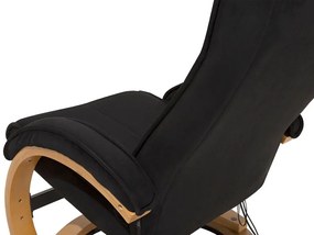 Cadeira de massagem com repousa-pés em tecido preto HERO Beliani