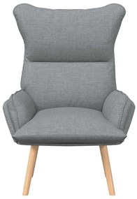 Cadeira Relaxante vidaXL em Tecido Cinzento Claro