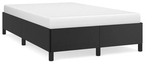 vidaXL Estrutura de cama sem castanho colchão 120x190cm couro do falso
