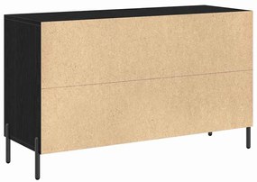 Aparador vidaXL Preto Carvalho 100x36x60 cm Madeira de engenharia