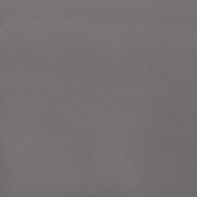 Estrutura cama c/ cabeceira couro artificial 160x200cm cinzento