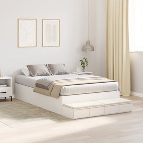 Cama de Armazenamento Branca 120x190 cm