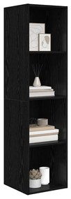 Gabinete para TV Carvalho preto 37 x 37 x 142.5 cm