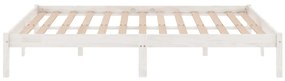 Estrutura de cama 140x200 cm pinho maciço branco