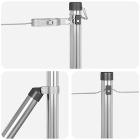 Postes de Cerca vidaXL 26 pcs Ø32 mm 100 cm em Aço Galvanizado