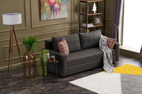 Sofá-cama de 3 lugares Ece – Antracite – 215x88x90 cm