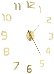 Relógio de parede 3D com design moderno 100 cm XXL dourado