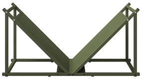 Suporte para lenha aço laminado a frio verde azeitona