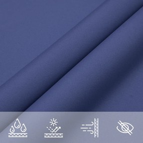 Para-sol estilo vela tecido oxford triangular 3x4x4 m azul