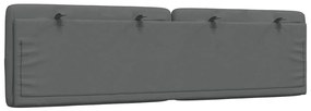 Almofadão de cabeceira 180 cm tecido cinzento-escuro