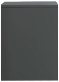 Mesa-de-cabeceira 40x30x40 cm aglomerado cinzento brilhante