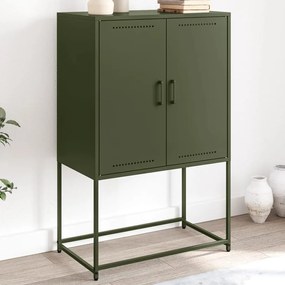 Aparador alto 68,5x38,5x107 cm aço verde azeitona