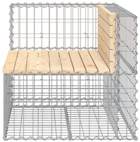 Banco de jardim c/ design gabião 92x71x65,5 cm pinho maciço