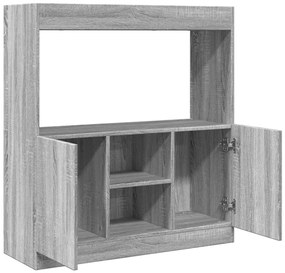 Armário alto 92x33x100 cm derivados de madeira cinzento sonoma