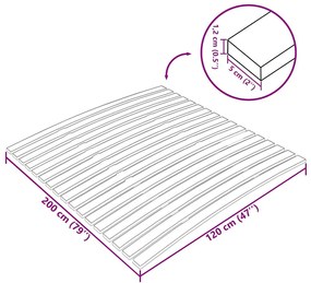 Estrado de ripas com 17 ripas 120x200 cm