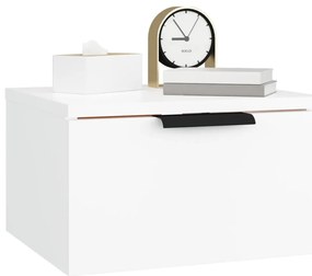 Mesa de cabeceira montagem na parede 34x30x20 cm branco